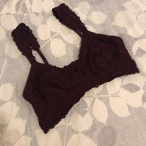 Aerie Bralette- Dark Burgundy